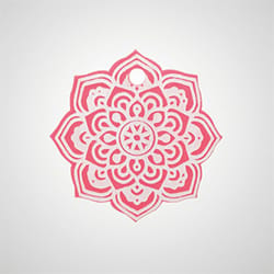 Animarket - Mandala Rosa Tag Id (Entrega en 5 días hábiles)
