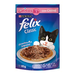 Felix - Alimento Húmedo Gatitos Classic Carne Sobre