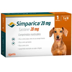 Simparica - Antiparasitario 20 Mg Perros de 5 A 10 Kg